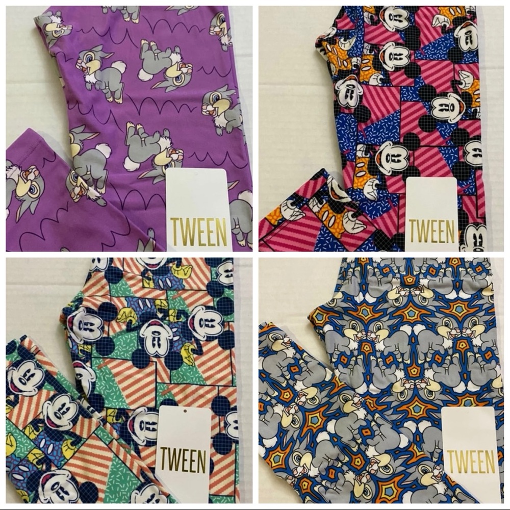 (4) NWT-LuLaRoe Disney Tween Leggings Set